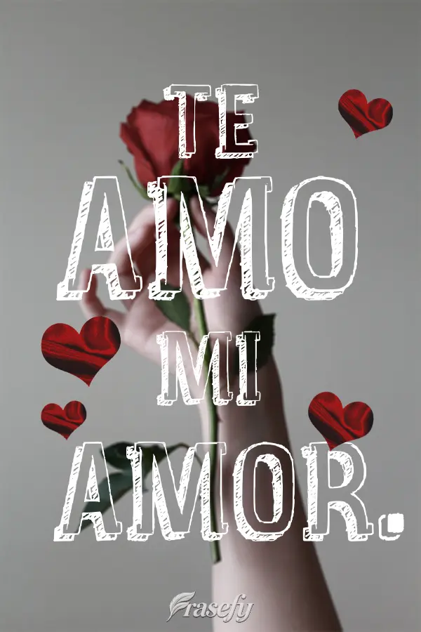 Te amo mi amor.